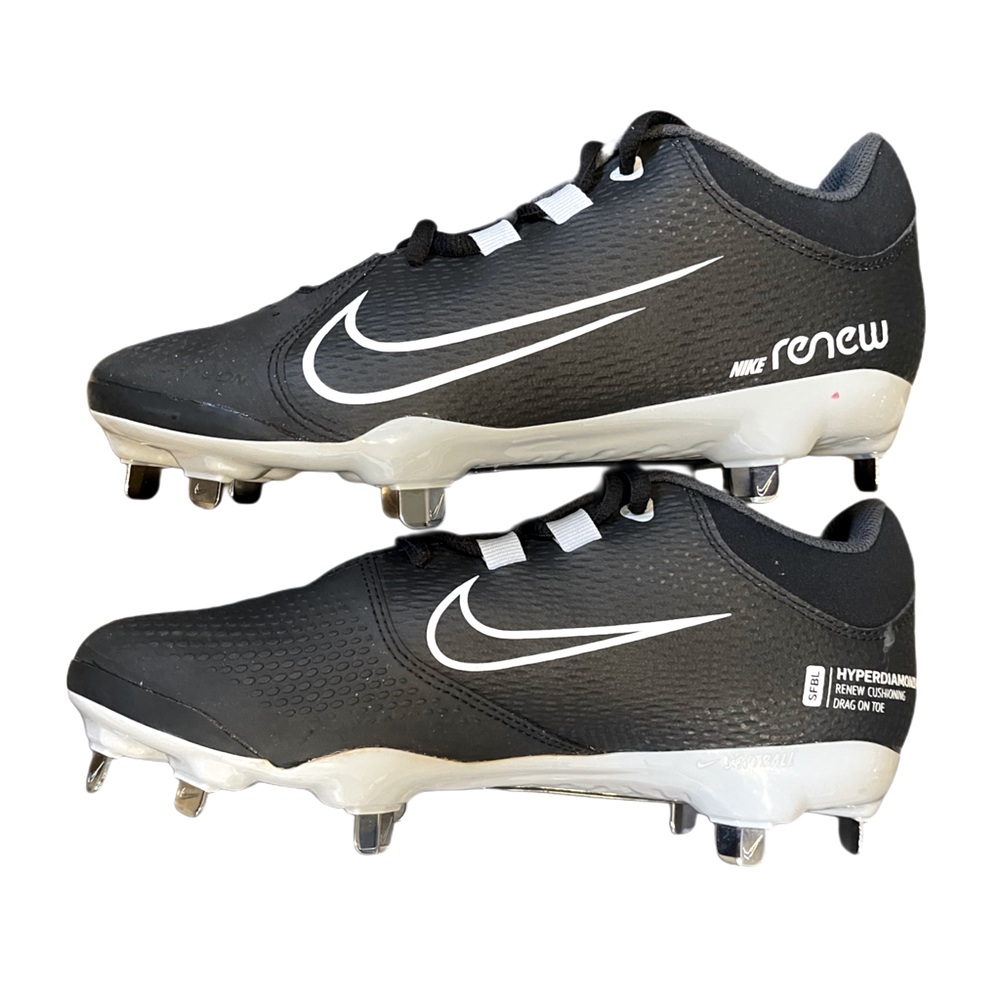 New Nike Renew Hyper Diamond 4 Women's Black Size 7.5 Softball Cleats